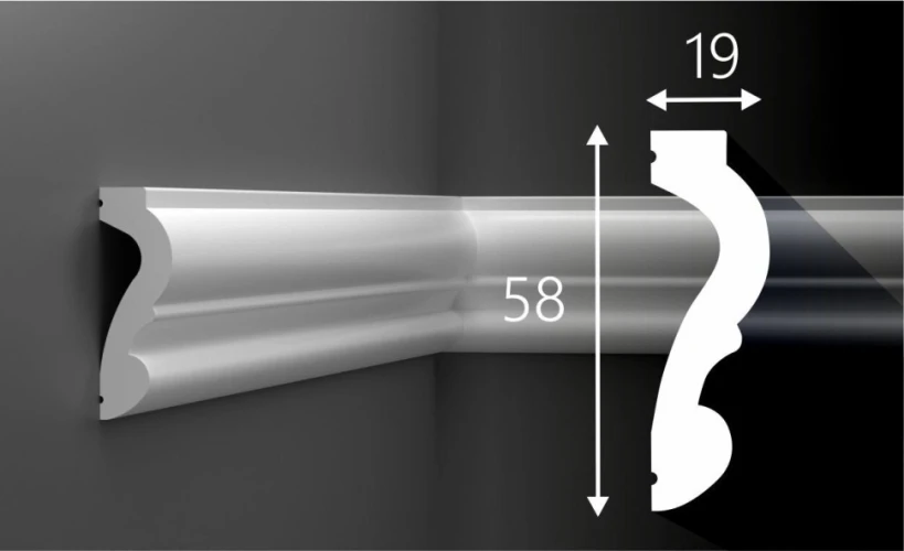 Молдинг Cosca MX024 58х19 экополимер на otdelka1.ru