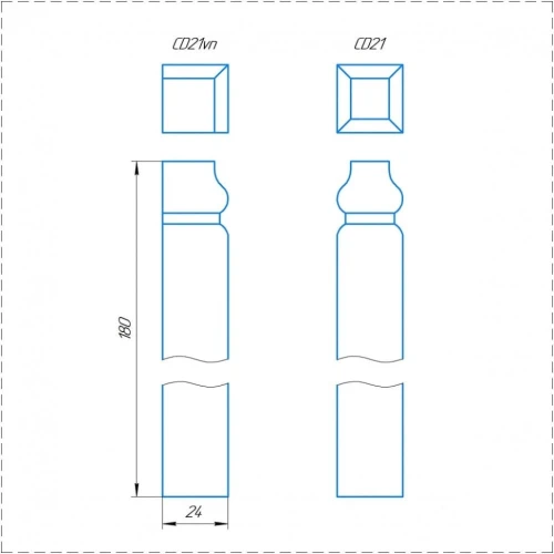 Соединительный элемент для плинтуса МДФ под покраску Madest Decor CD21 на otdelka1.ru