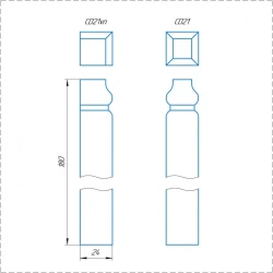 Соединительный элемент для плинтуса МДФ под покраску Madest Decor CD21