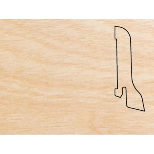 Плинтус шпонированный Педрос / Pedross Клен 60 х 22 мм на otdelka1.ru