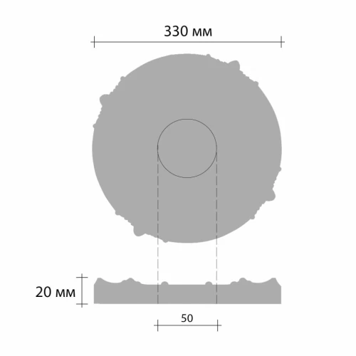 Розетка потолочная Decomaster 80214 на Otdelka1.ru