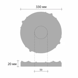 Розетка потолочная Decomaster 80214