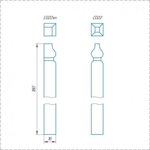 Соединительный элемент для плинтуса МДФ под покраску Madest Decor CD22 на otdelka1.ru