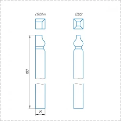 Соединительный элемент для плинтуса МДФ под покраску Madest Decor CD22