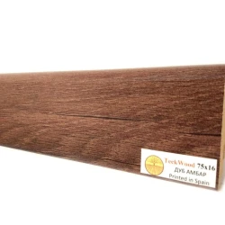 Плинтус МДФ Теквуд / Teckwood 75мм дуб амбар