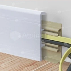 Плинтус Alpine Floor Rico Concept 80 Белый с тиснением