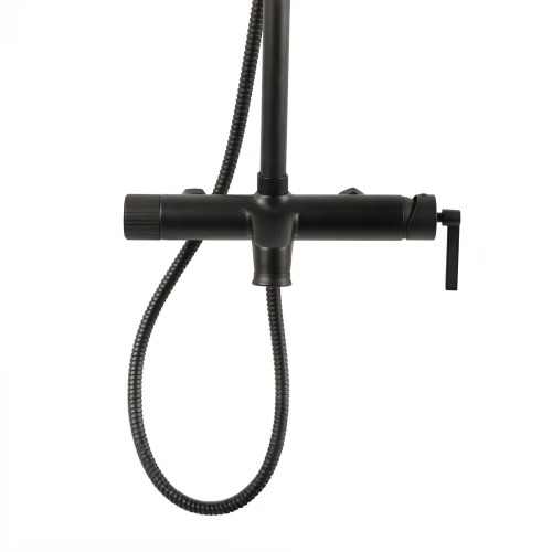 Душевая система Royce Про RCS-120504BL, с изливом, черн. мат. на Otdelka1.ru