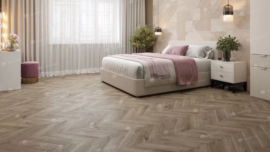 Кварц-виниловая плитка Alpine floor Chevron Eco 20-3 Дуб Натуральный Отбеленный на Otdelka1.ru