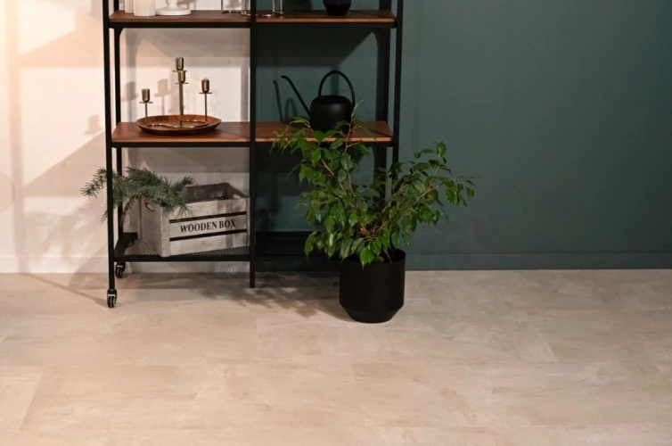 Виниловый Ламинат Винилам / Vinilam Ceramo Stone 71615 Бетон белый на Otdelka1.ru