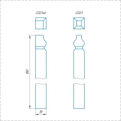 Соединительный элемент для плинтуса МДФ под покраску Madest Decor CD23