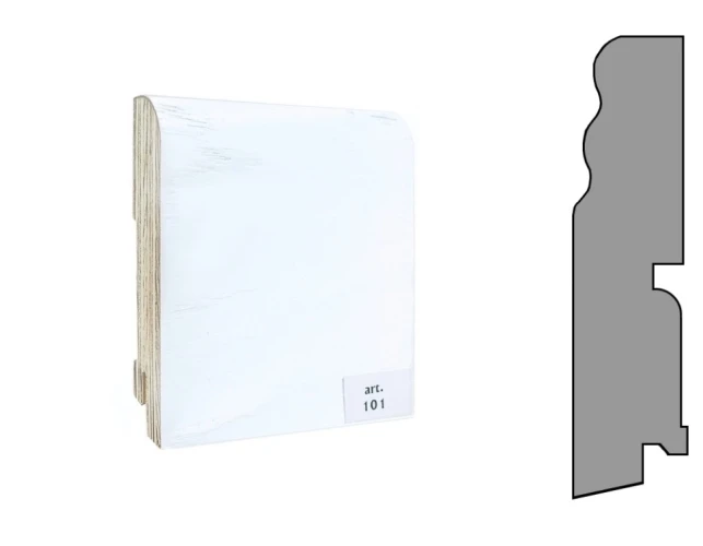 Плинтус шпонированный Finitura Dekor 120x30 №101 на otdelka1.ru