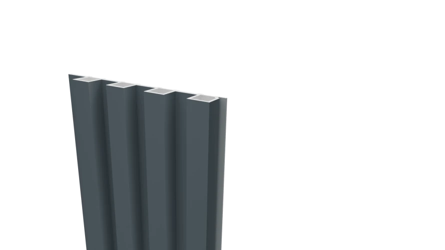 Стеновая панель Artiva WPC Графит светлый 168x18x2900 на otdelka1.ru