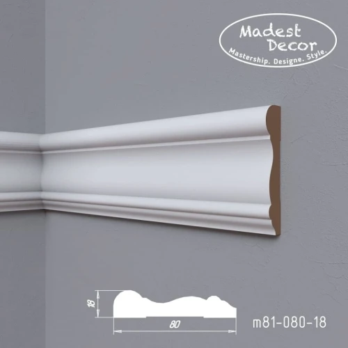 Молдинг МДФ под покраску Madest Decor M81-080-18 на Otdelka1.ru