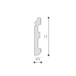 FL1 Flex плинтус Wallstyl NMC 80х12х2000 мм