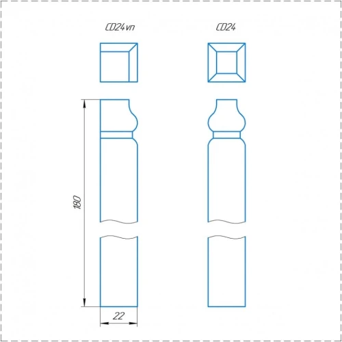 Соединительный элемент для плинтуса МДФ под покраску Madest Decor CD24 на otdelka1.ru