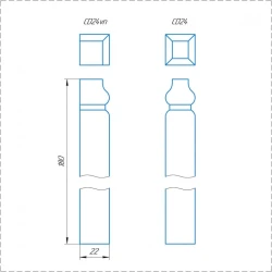 Соединительный элемент для плинтуса МДФ под покраску Madest Decor CD24