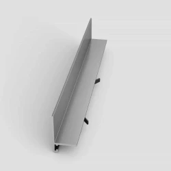 Микроплинтус Laconistiq Micro L Серебряный анодированный