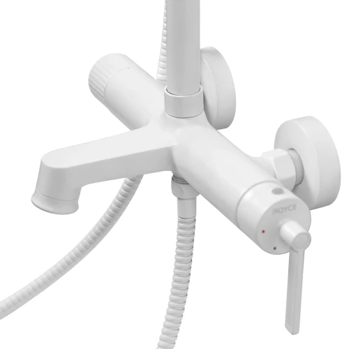 Душевая система Royce Про RCS-120504WH, с изливом, белый на Otdelka1.ru
