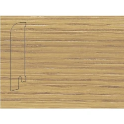 Плинтус шпонированный Педрос / Pedross Дуб без покрытия 80 х 18 мм