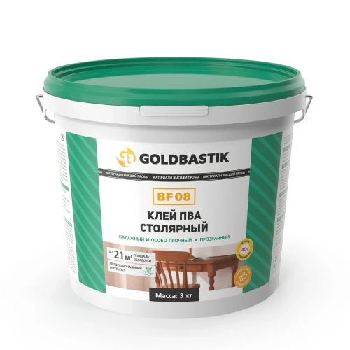Клей ПВА столярный Goldbastik BF 08 10кг на otdelka1.ru