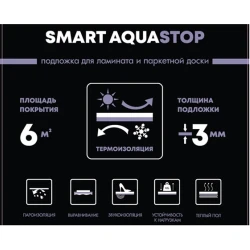 Подложка рулонная под ламинат Bonkeel Smart Aquastop