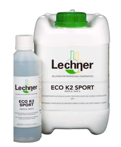 2K Полиуретановый лак для спортивного паркета Lechner Eco K2 Sport 5.5л на Otdelka1.ru