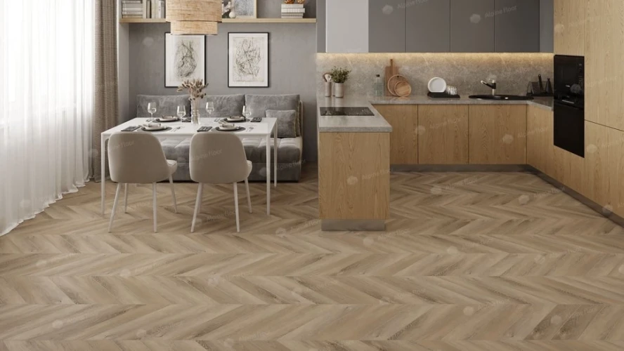 Кварц-виниловая плитка Alpine floor Chevron Eco 20-6 Дуб Синистра на otdelka1.ru
