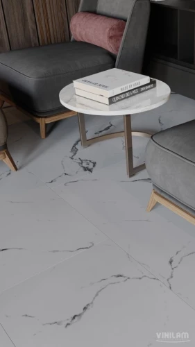 Кварц-виниловый ламинат Vinilam Ceramo Stone 83444 Итальянский мрамор на Otdelka1.ru
