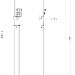 Душевая система Royce Браско RCS-121603CR, без излива, хром