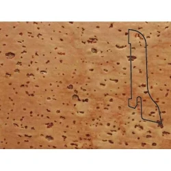 Плинтус шпонированный Педрос / Pedross Пробка рустик 60 х 22 мм