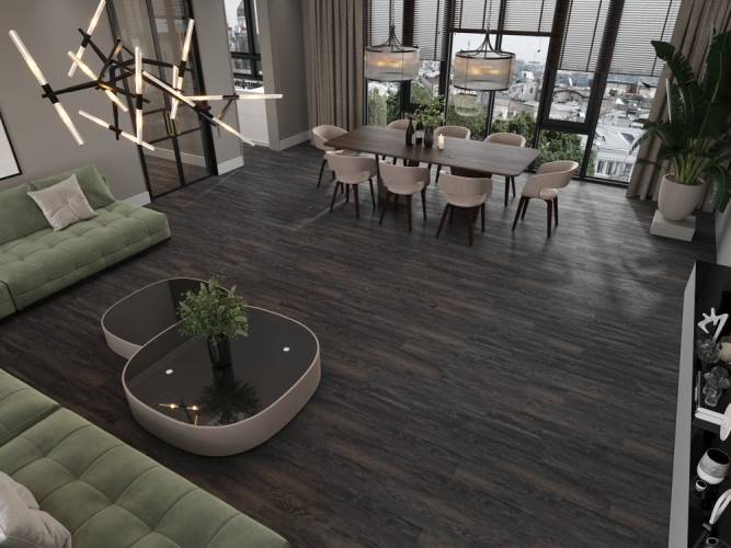 Виниловый Ламинат SPC CronaFloor Nano ZH-81112-1 Дуб Мореный на otdelka1.ru