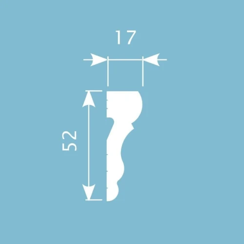 Молдинг Cosca MX036 52х17 экополимер на otdelka1.ru