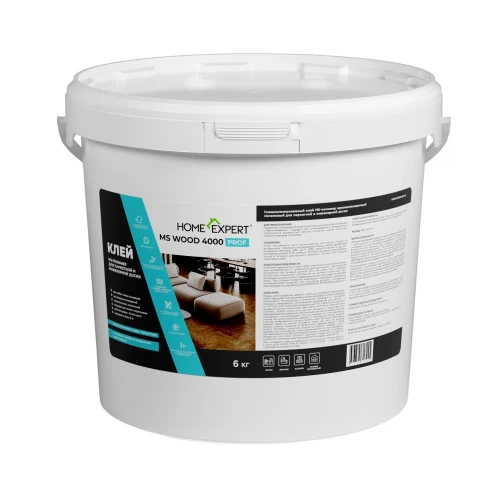 MS-клей для паркетной и инженерной доски Home Expert 4000 MS WOOD PROF 6 кг на otdelka1.ru