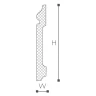 FL2 плинтус Wallstyl NMC 120х15х2000 мм на Otdelka1.ru