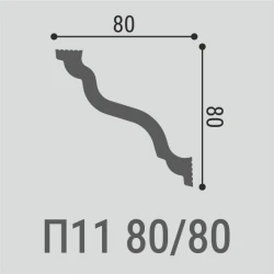 Плинтус потолочный Де-Багет П11 80-80