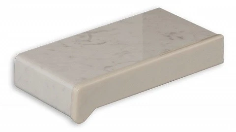 Подоконник пластиковый ПВХ Мюллер / Moeller Каррара мрамор глянцевый на otdelka1.ru