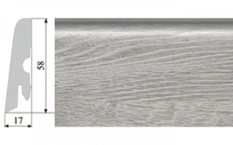 Плинтус Corkstyle Castle Oak White