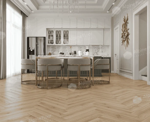 Ламинат Альпайн флор / Alpine floor Herringbone LF102-12 Дуб Артуа на Otdelka1.ru