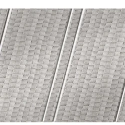 Реечный потолок Ceiling group 84R 500 Кожа серебро