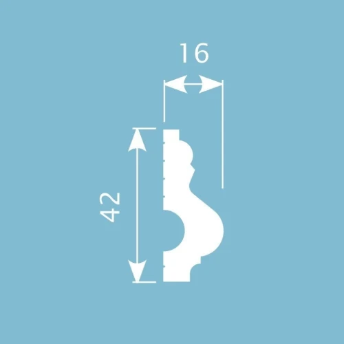 Молдинг Cosca MX037 42х16 экополимер