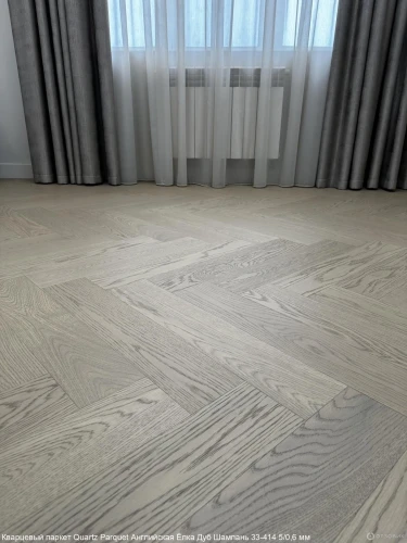 Кварцевый паркет Quartz Parquet Английская елка 5/0.6 мм 33-414 Дуб Шампань на Otdelka1.ru