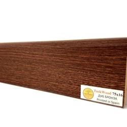 Плинтус МДФ Теквуд / Teckwood 75мм дуб бронза