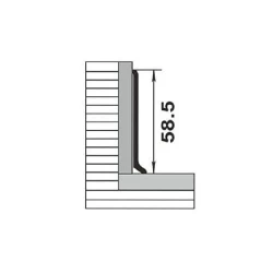 Плинтус алюминиевый Bonkeel ПЛ60 Шампань 2,5 м