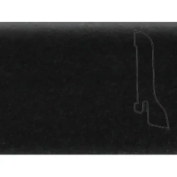 Плинтус шпонированный Педрос / Pedross Черный матовый 60 х 22 мм