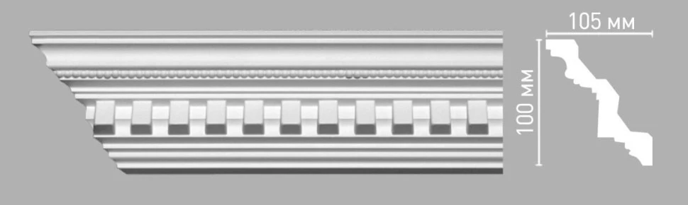 Плинтус потолочный Decomaster 95101 на Otdelka1.ru