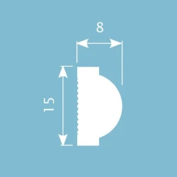 Молдинг Cosca MX040 15х8 экополимер