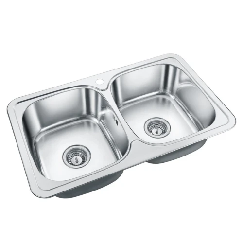 Мойка для кухни из нержавейки с двумя чашами EMAR 401 на otdelka1.ru