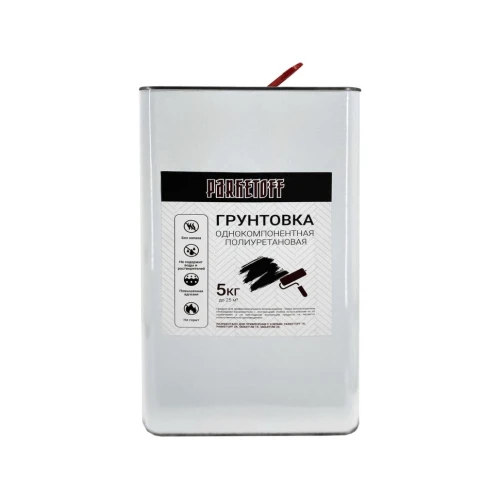 Полиуретановый однокомпонентный грунт Parketoff 5л на otdelka1.ru