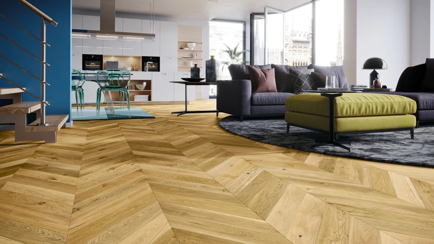 Паркетная доска Барлинек / Barlinek Pure Classico Line Дуб Caramel Французская елка на otdelka1.ru