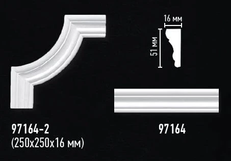 Молдинг гладкий Decomaster 97164 на otdelka1.ru